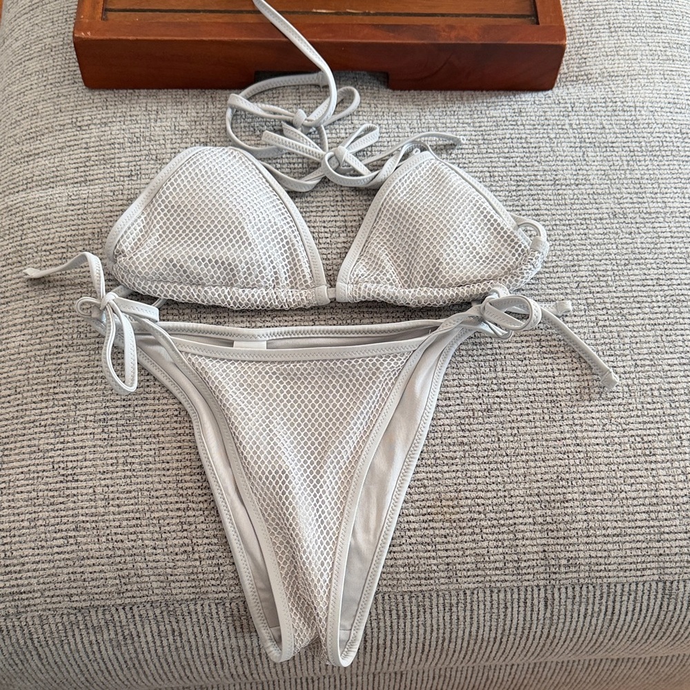 Aerie Silver Mesh Bikini Set